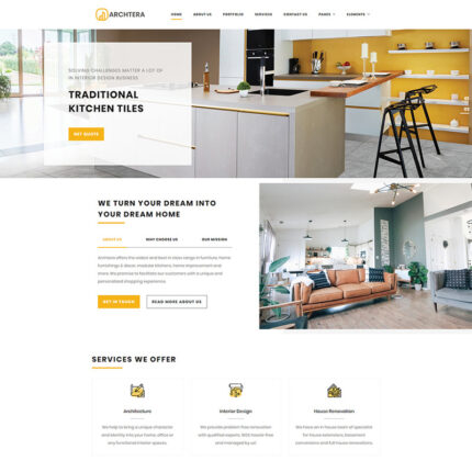 Archtera - Interior Design Multipurpose HTML5 Website Template - Features Image 1