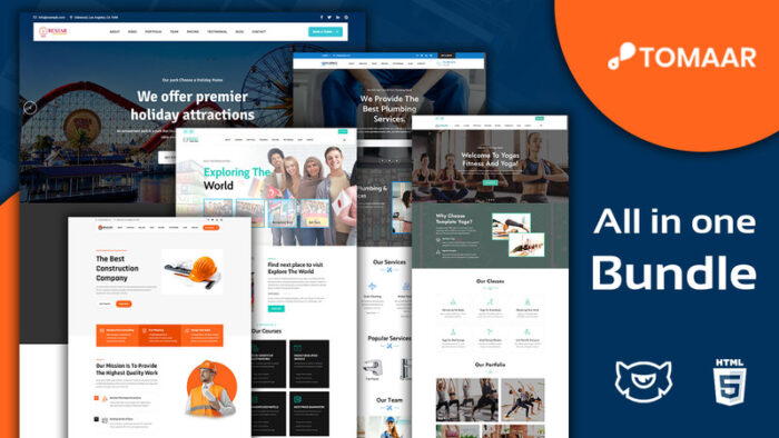 Toomar Business Multipurpose Landing Page Bundle Template - Features Image 1