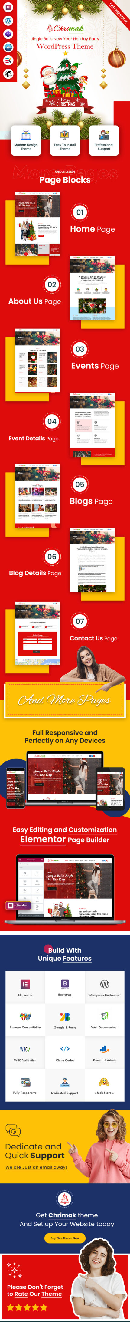 Chrimak - Jingle Bells New Year Holiday Party Wordpress Theme - Features Image 1