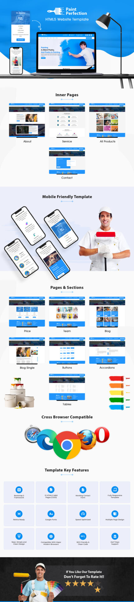 Paint Perfection - Painter Services HTML5 Website Template - Features Image 1