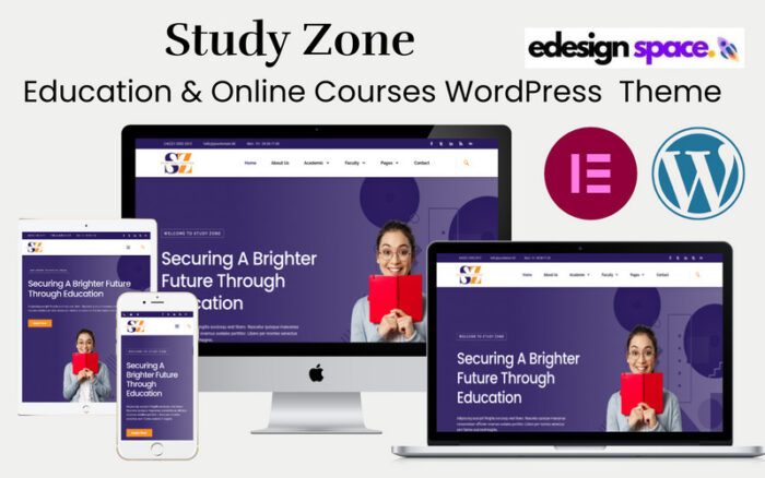 Study Zone  - Education & online Courses WordPress Theme - Features Image 1