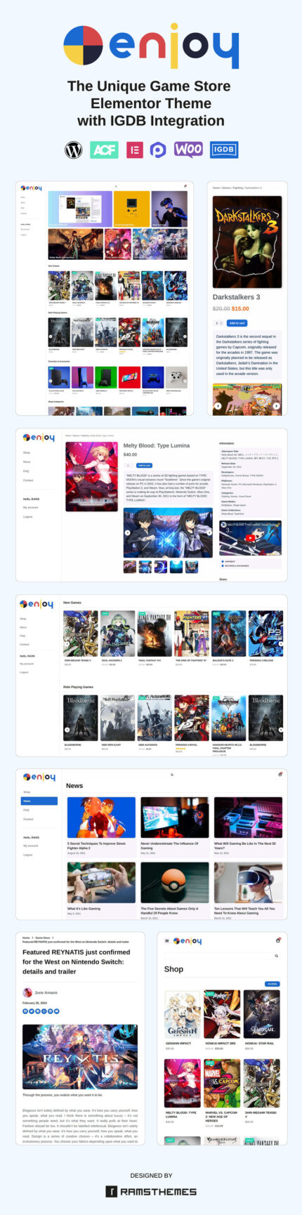 ENJOY - Game Store WooCommerce Theme - Features Image 1