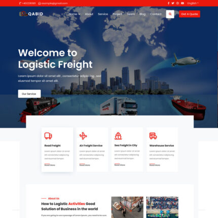 Qabid - Logistic & Transportation  Landing Page Template - Features Image 1