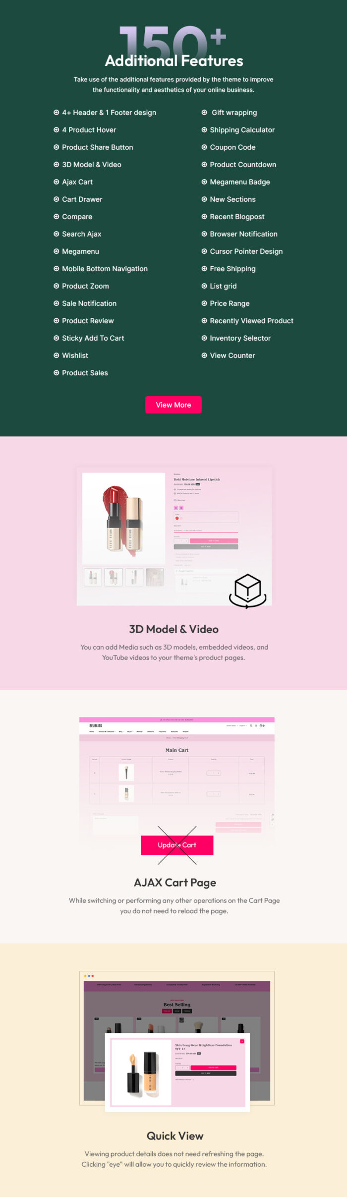 Beubliss - Beauty & Cosmetics Store Multipurpose Shopify 2.0 Responsive Theme - Features Image 5