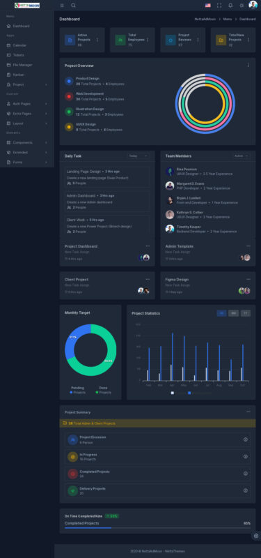 NettaAdMoon - Bootstrap Admin Template - Dashboard HTML - Features Image 1