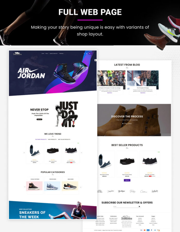 Sneakers Responsive World–Footwear Sport–Shoes Shopify 2.0 Store - Features Image 5