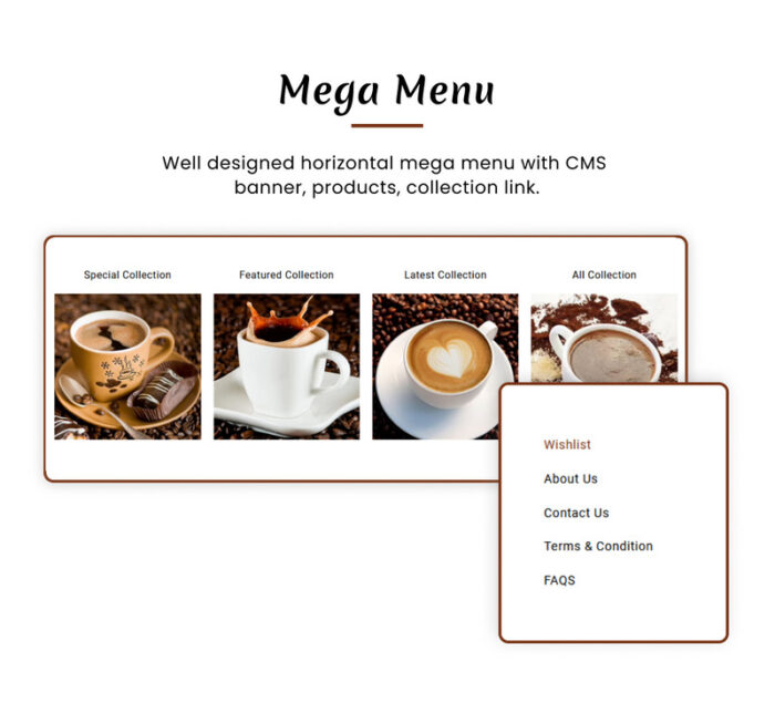 Cafeley VIP Mega Coffee–Tea Nature Shopify 2.0 Theme. - Features Image 7