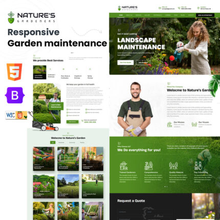 Nature Vista - Landscape Gardening HTML5 Landing Page - Features Image 1