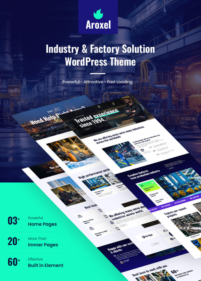 Aroxel - Industry & Factory WordPress Theme - Features Image 1