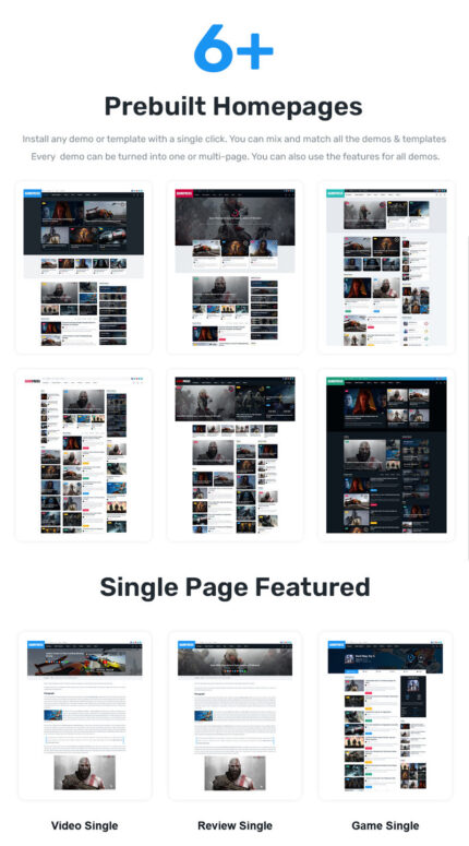 GamePress - Gaming News WordPress Theme - Features Image 1