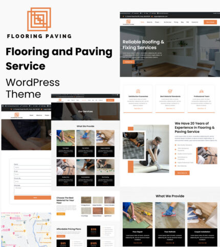 Flooring and Paving Services WordPress Theme - Features Image 1