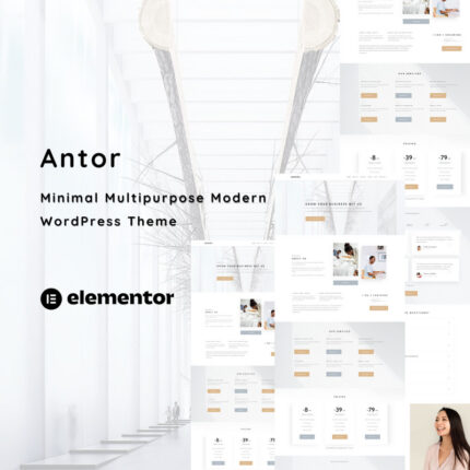 Antor - Minimalist Portfolio One Page WordPress Theme - Features Image 1