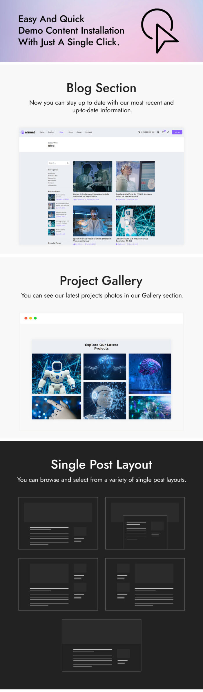 Aismat - AI Artificial Intelligence & Technology WordPress Theme - Features Image 4