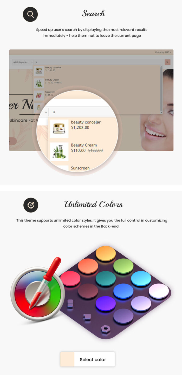 Barsana Advanced Beauty Store Theme for Opencart - Features Image 4