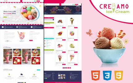 Creamo - Ice Cream Frozen Yogurt HTML5 Website Template - Features Image 1