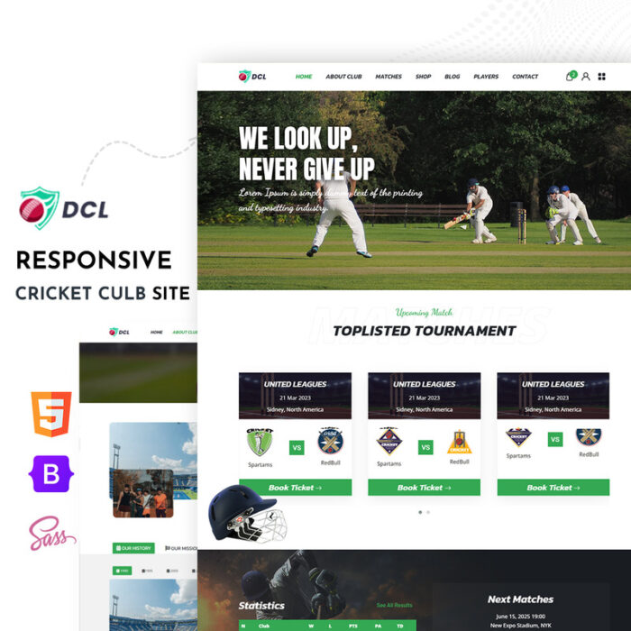 DCL - Cricket Club, Cricket Sports HTML5 Website Template - Features Image 1