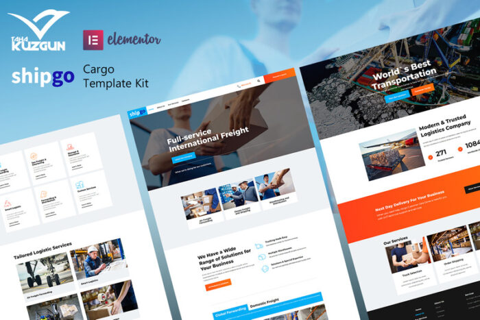 ShipGo, Cargo&Logistic Elementor Kit - Features Image 1