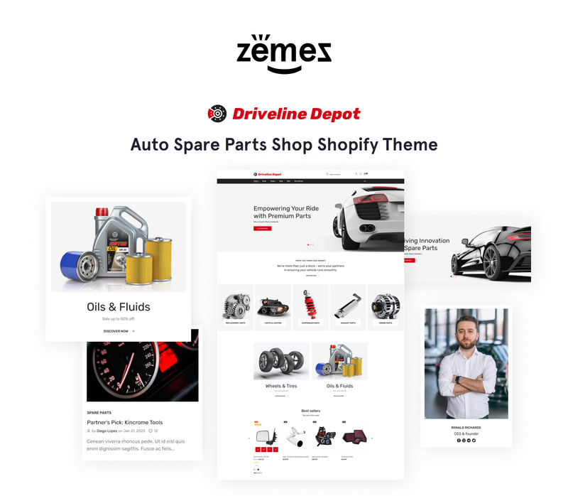 Driveline Depot - Auto Spare Parts Responsive Shopify Online Store 2.0 Theme - Features Image 1