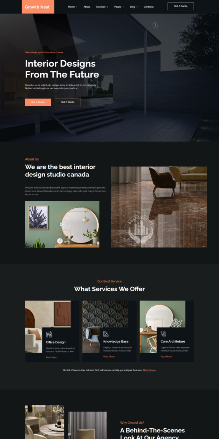 Growth Nest- Architecture & Interior HTML5 Template - Features Image 1