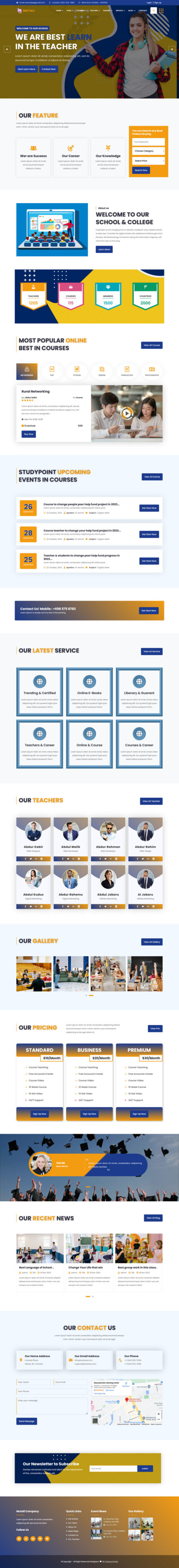 Mutali - Education & Online Course HTML5 Website Template - Features Image 1