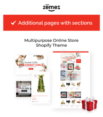 Gift Shop Shopify Theme for eCommerce Website - Features Image 1