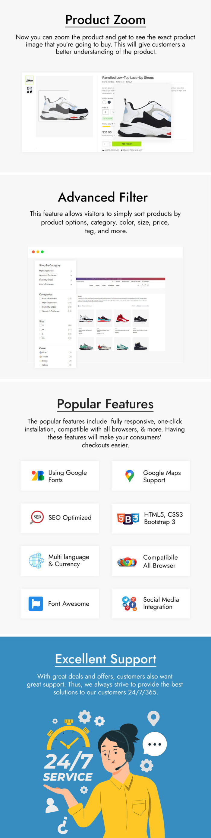 Shoedel - Shoes and Accessories Store PrestaShop Theme - Features Image 4