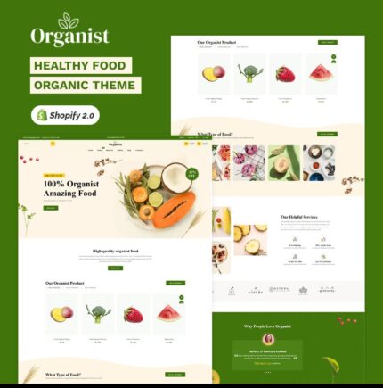 Organist - Organic Fruit & Grocery Store High level Shopify 2.0 Multi-purpose Responsive Theme - Features Image 1