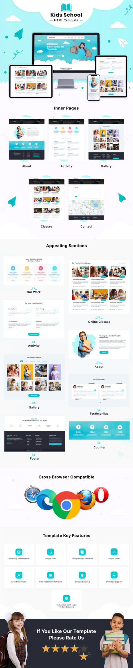 Kids School HTML Template - Features Image 1