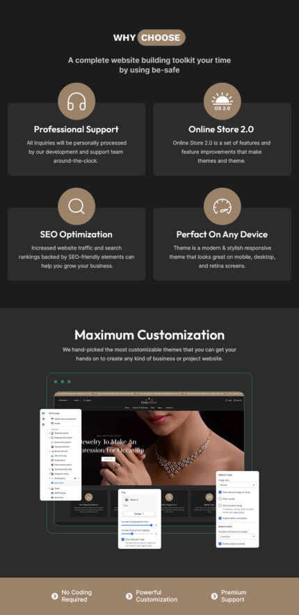 Gemshine - Modern Jewelry Store Shopify 2.0 Responsive Theme | Shopify OS 2.0 - Features Image 1