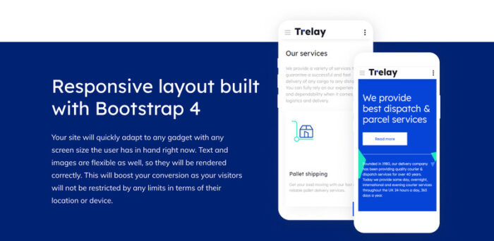 Trelay - Online Shipping Company Website Template - Features Image 6