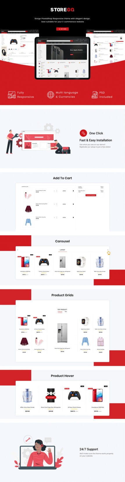 StoreGo - Multipurpose Premium Electronic PrestaShop Theme - Features Image 1