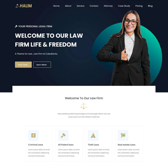 Halim - Law Firm Landing Page Template - Features Image 1