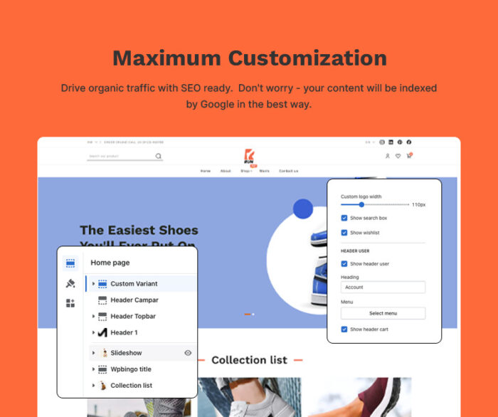 Run - Shoes & & Accessory High level Shopify 2.0 Multi-purpose Responsive Theme - Features Image 6