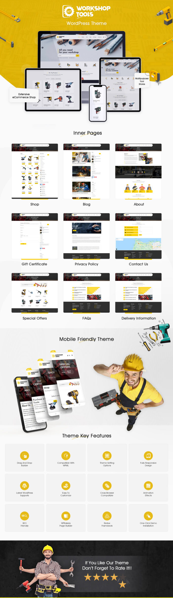 Workshop Tools Store WooCommerce Theme With AI Content Generator - Features Image 1