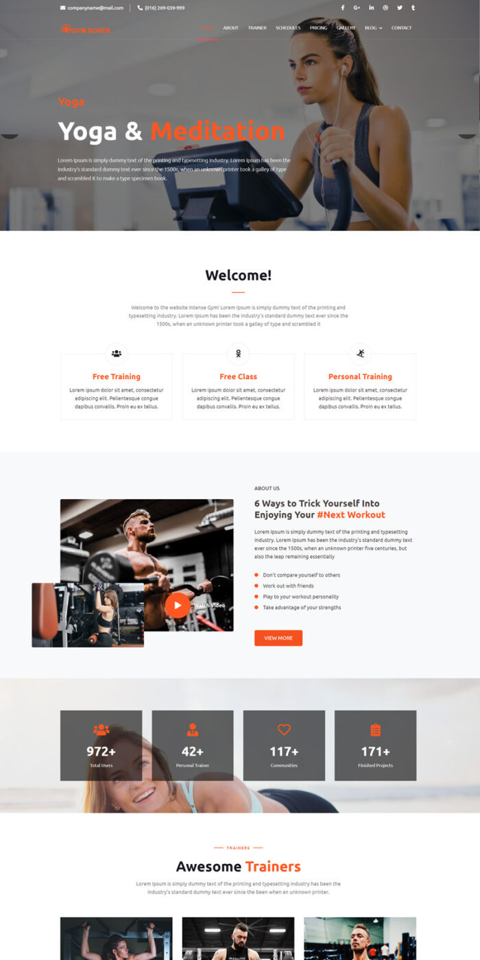 Gym Boxer - Gym Fitness HTML5 Bootstrap Landing Page Template - Features Image 1