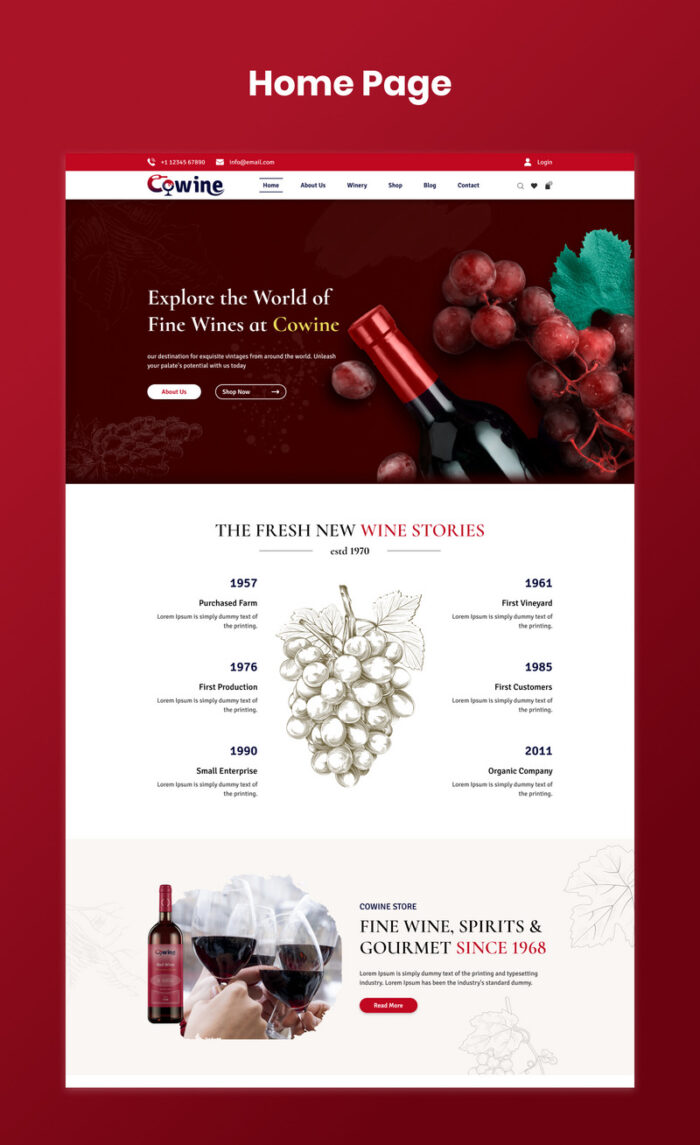 Cowine Store eCommerce Bootstrap 5 Website Template - Features Image 2