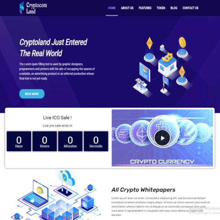 Cryptocom land - All Crypto Currency Wordpress Theme - Features Image 1