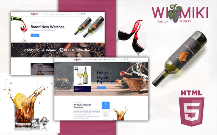 Wimiki E-commerce Wine Store HTML5 Website Template - Features Image 1