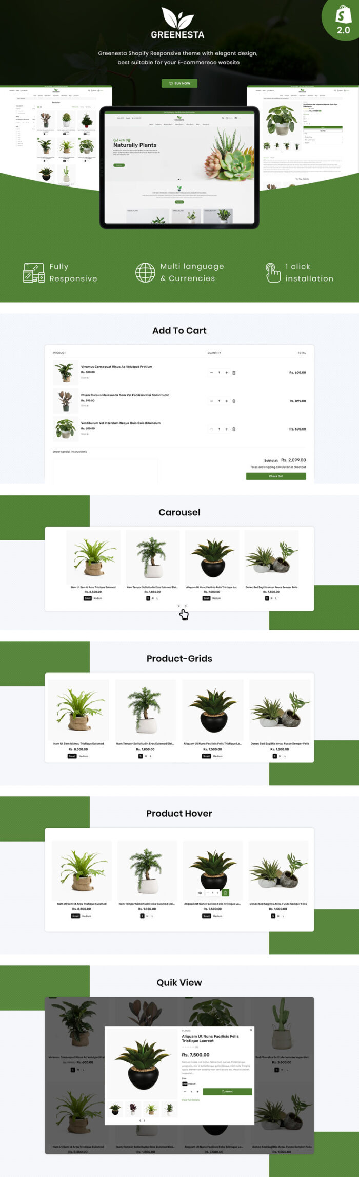 Greenesta Organic - Gardening & Plant Store Shopify Theme - Features Image 1