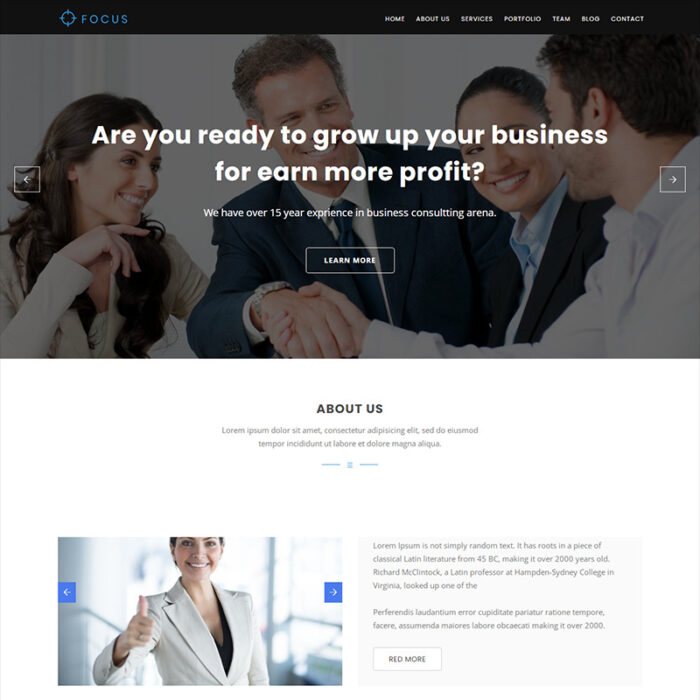 Focus Digital Marketing Agency Website Template - Features Image 1