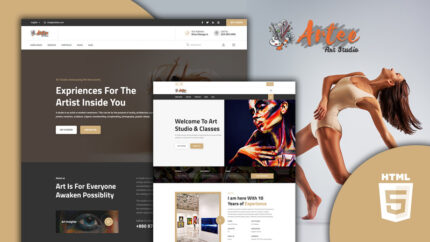 Artee Art studio HTML5 Website Template - Features Image 1