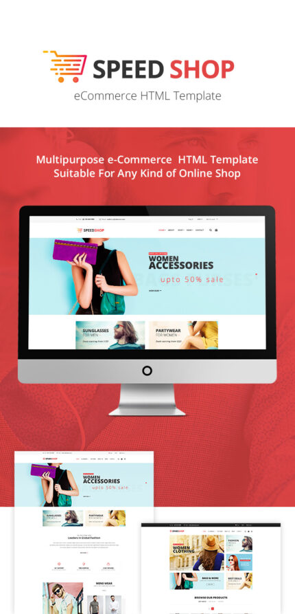 SpeedShop Ecommerce Website Template - Features Image 1