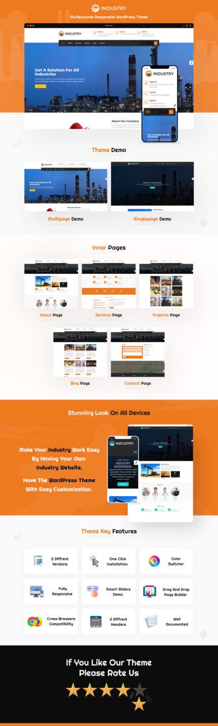 Industry Business WordPress theme - Features Image 1