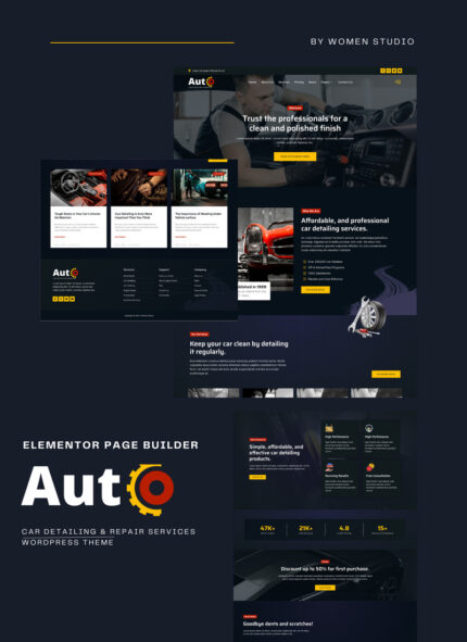 Auto - Car Detailing and Repair Services WordPress Theme - Features Image 1