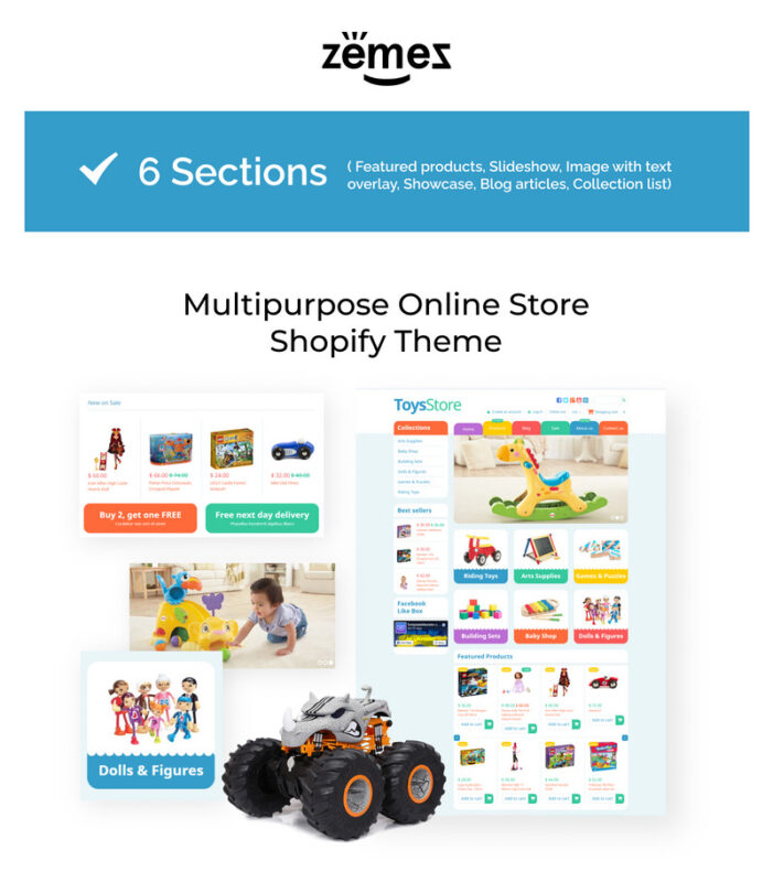 Toy Store Responsive Shopify Theme - Features Image 1