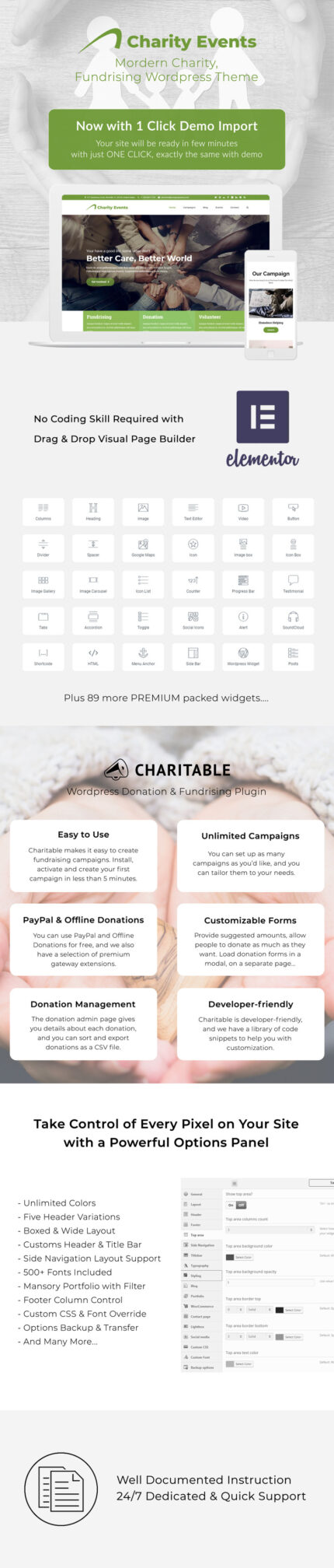 Charity Events - Modern Charity / Fundraising WordPress Theme - Features Image 1