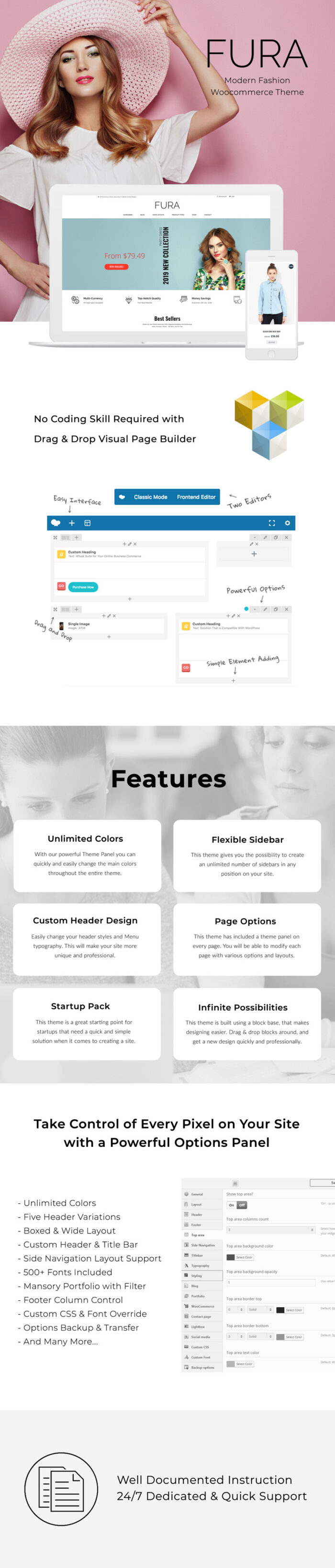 Fura - Clean Fashion WooCommerce Theme - Features Image 1