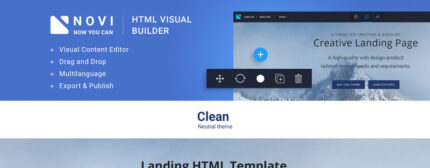 Clear - Simple Creative Agency HTML with Novi Builder Landing Page Template - Features Image 1