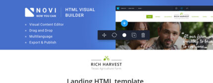 Rich Harvest - Farming HTML5 with Built-In Novi Builder Landing Page Template - Features Image 1