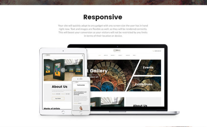 Art Gallery Multipage HTML5 Website Template - Features Image 6